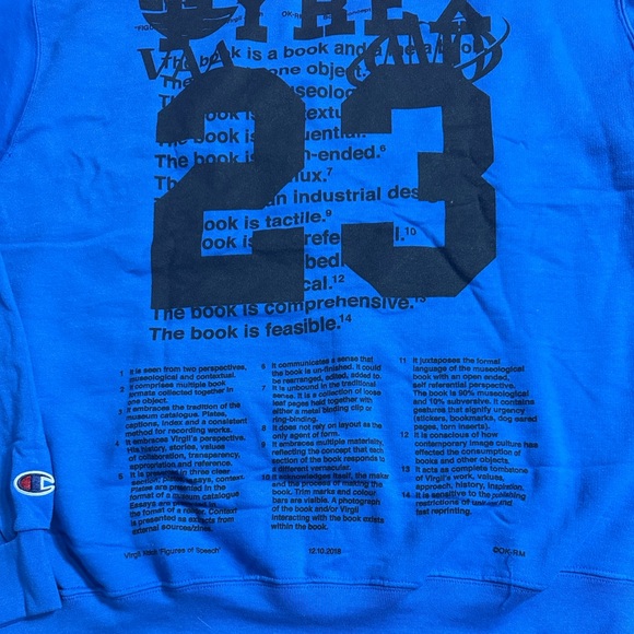 Champion × Pyrex Vision × Virgil Abloh Blue Hoodie - Like New - Large - Picture 9 of 10